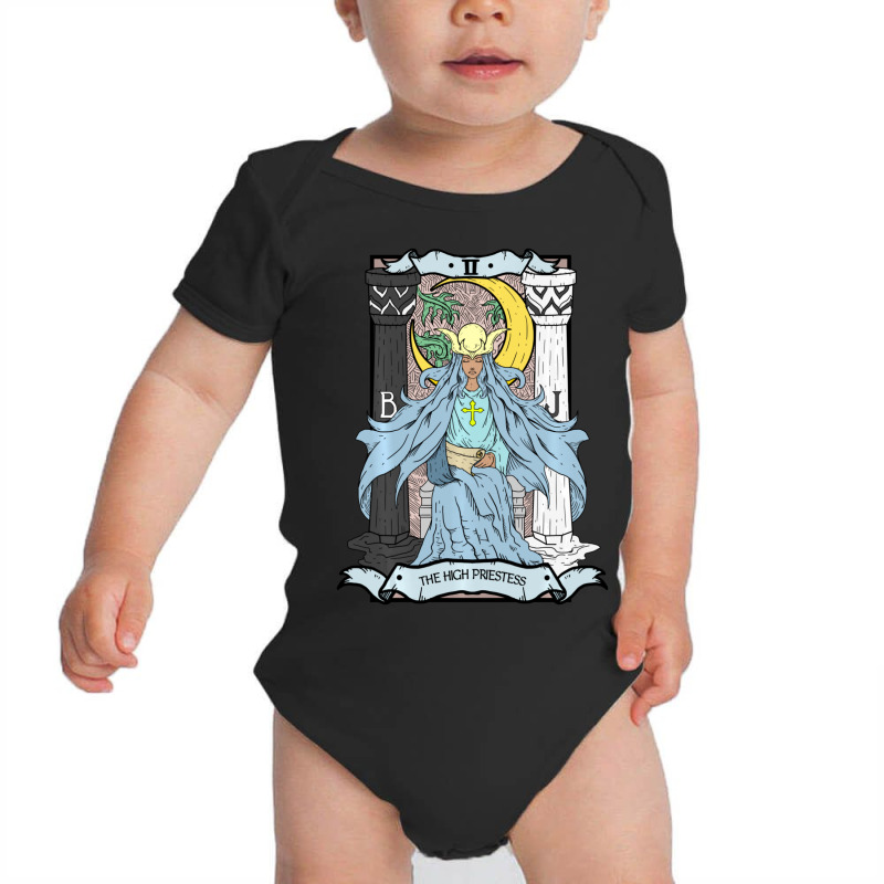 Tarot Card The High Priestess Ii Occult Vintage Color Baby Bodysuit by bummercaught | Artistshot