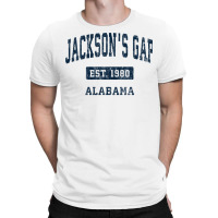 Jackson's Gap Alabama Al Vintage Sports Established Navy Des Pullover T-shirt | Artistshot