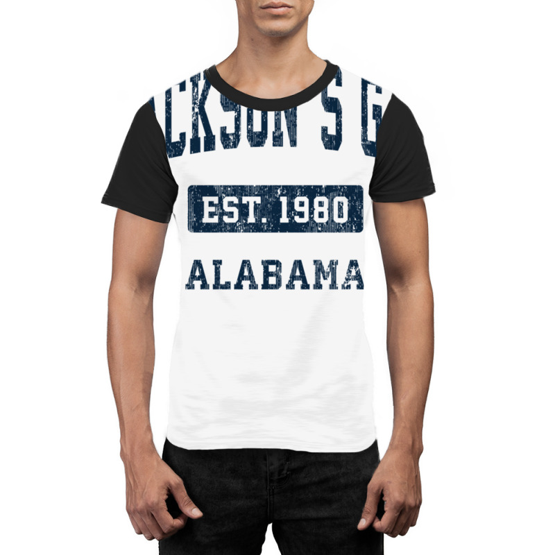 Jackson's Gap Alabama Al Vintage Sports Established Navy Des Pullover Graphic T-shirt | Artistshot