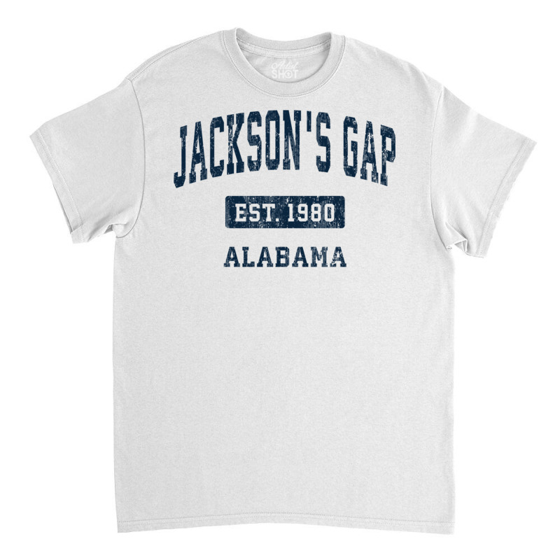 Jackson's Gap Alabama Al Vintage Sports Established Navy Des Pullover Classic T-shirt | Artistshot