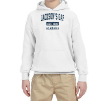 Jackson's Gap Alabama Al Vintage Sports Established Navy Des Pullover Youth Hoodie | Artistshot