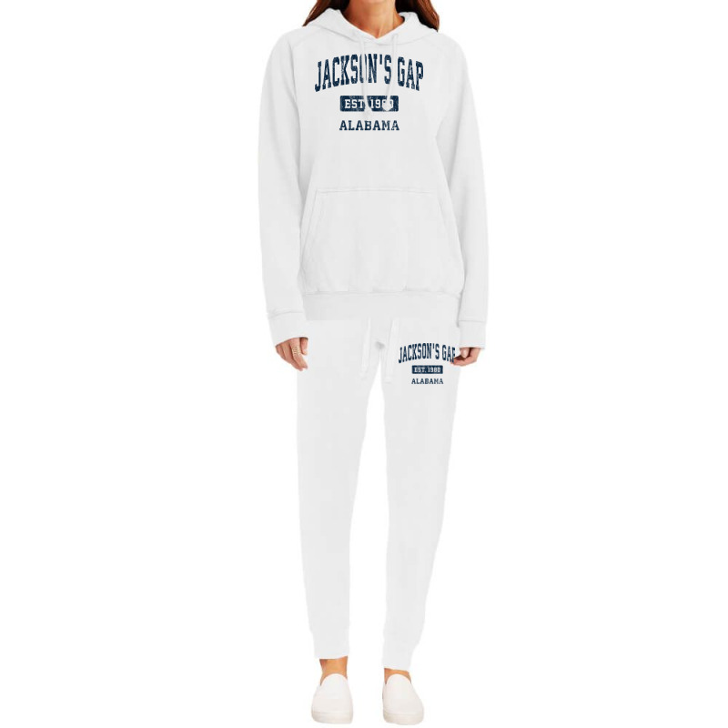 Jackson's Gap Alabama Al Vintage Sports Established Navy Des Pullover Hoodie & Jogger Set | Artistshot