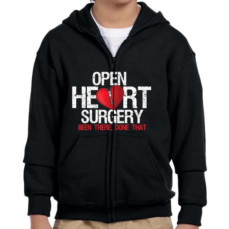 Open Heart Surgery Been There Done That Patient Youth Zipper Hoodie by degreesgunner | Artistshot