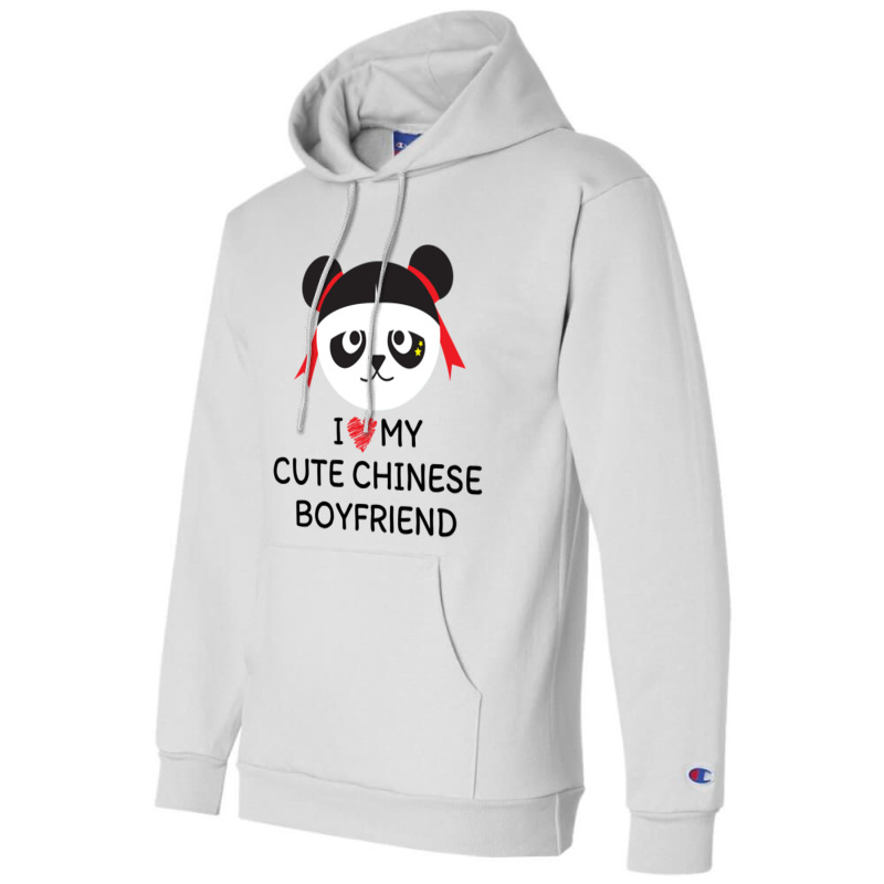 Chinese Bf Chinese Bf  I Love My Chinese Boyfriend Champion Hoodie | Artistshot