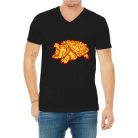 Alligator Snapping Turtle - Reptile - Wildlife - Japanese Monster - Sn V-neck Tee | Artistshot