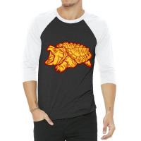 Alligator Snapping Turtle - Reptile - Wildlife - Japanese Monster - Sn 3/4 Sleeve Shirt | Artistshot