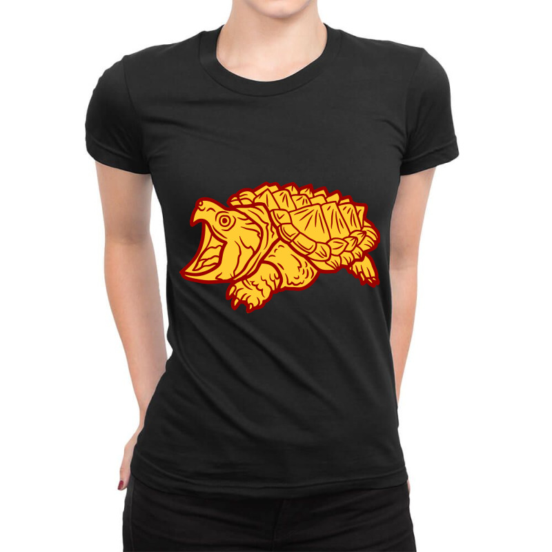 Alligator Snapping Turtle - Reptile - Wildlife - Japanese Monster - Sn Ladies Fitted T-Shirt by Jankonen637 | Artistshot