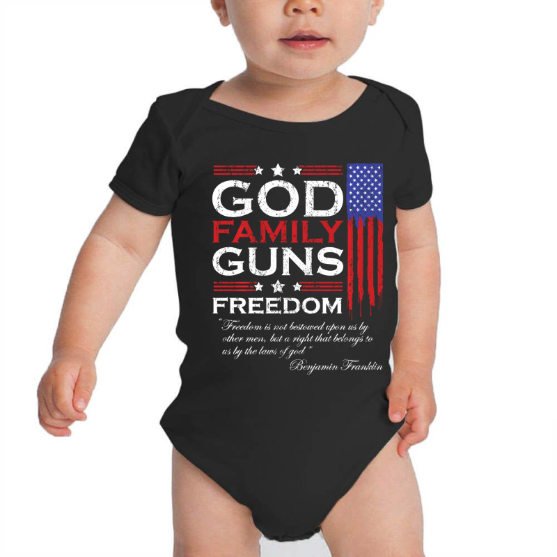 Family God Guns And Freedom Christian Maga 2020 Trump Baby Bodysuit | Artistshot