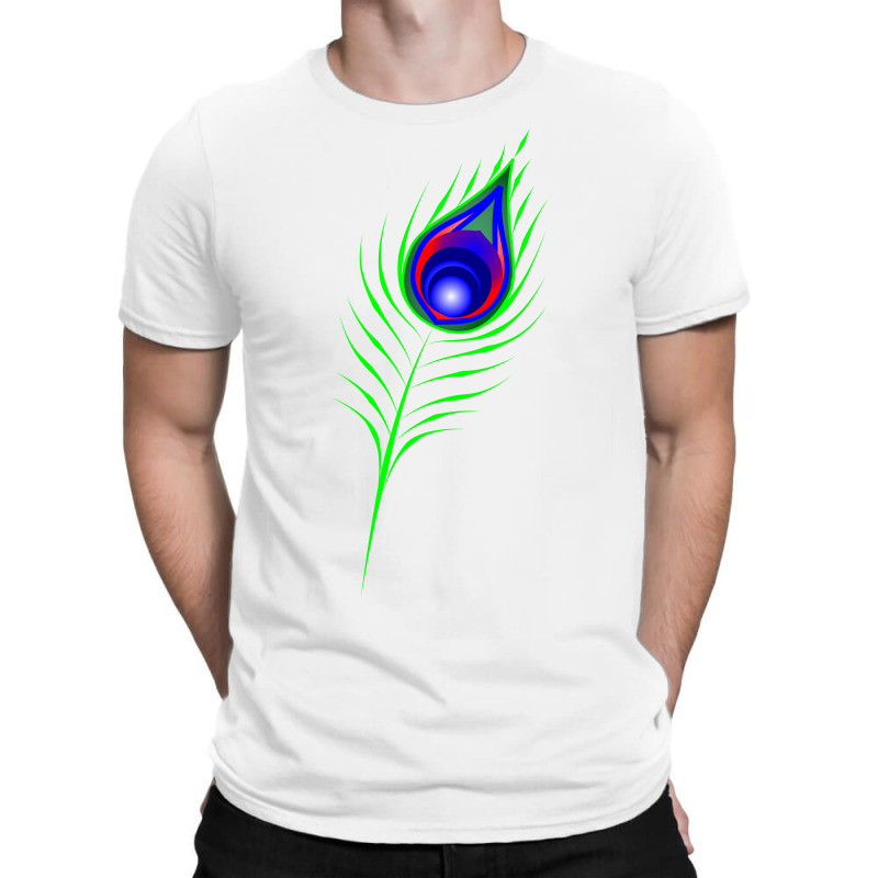 Custom Unique Peacock Feather T-shirt 