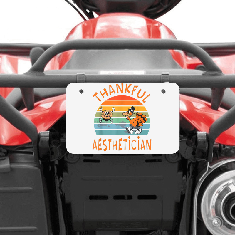 Aesthetician Job Funny Thanksgiving T Shirt Atv License Plate | Artistshot