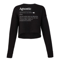 Agnostic Definition Theism Religion Art T Shirt Cropped Sweater | Artistshot