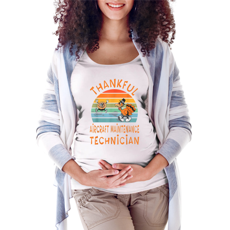 Aircraft Maintenance Technician Job Funny Thanksgiving T Shirt Maternity Scoop Neck T-shirt by adriacrogan7c3 | Artistshot