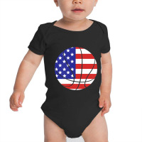 Patriotic American Us Flag Fourth July Basketball Baby Bodysuit | Artistshot