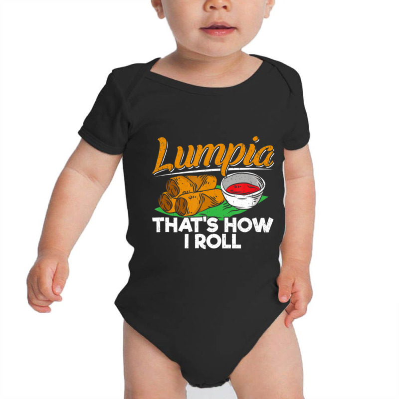 Philippines Lumpia Spring Roll Filipino Food Quote Baby Bodysuit by degreesgunner | Artistshot