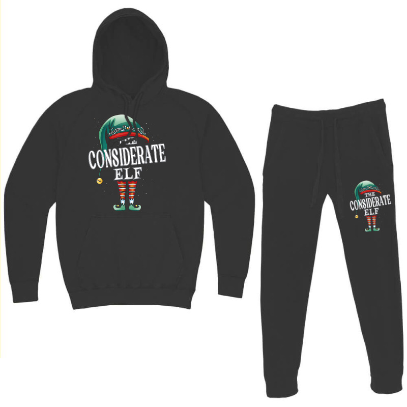 Considerate Elf Christmas Group Xmas Pajama Party T Shirt Hoodie & Jogger Set | Artistshot