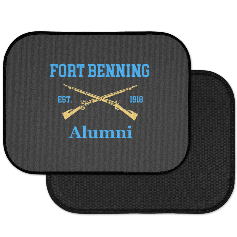 Fort Benning Alumni Est 1918 Grunt College Rear Car Mat | Artistshot