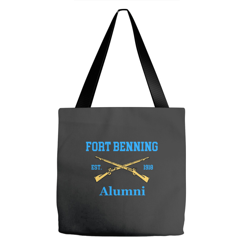 Fort Benning Alumni Est 1918 Grunt College Tote Bags | Artistshot