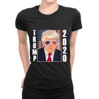 Womens Trump 2020 Funny Trump Sunglasses Ladies Fitted T-shirt | Artistshot