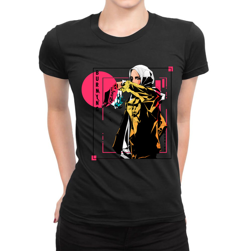 Burning Memory Color Ladies Fitted T-shirt | Artistshot