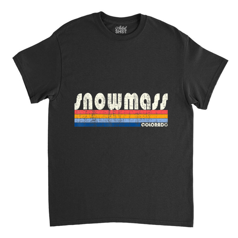 Vintage 70s 80s Style Snowmass Co Classic T-shirt by bummercaught | Artistshot