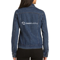 Teambuilding (new - White) Ladies Denim Jacket | Artistshot