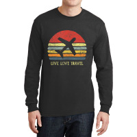 Vintage Travel World Traveler Themed Gift Love Traveling Long Sleeve Shirts | Artistshot