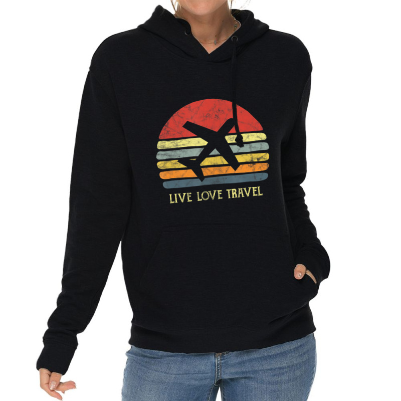 Vintage Travel World Traveler Themed Gift Love Traveling Lightweight Hoodie | Artistshot