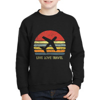 Vintage Travel World Traveler Themed Gift Love Traveling Youth Sweatshirt | Artistshot