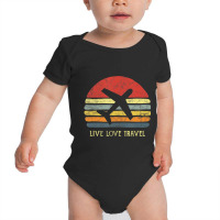 Vintage Travel World Traveler Themed Gift Love Traveling Baby Bodysuit | Artistshot