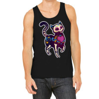 Cute Day Of The Dead Mexico Calavera Sugar Skull Cat Moon T Shirt Tank Top | Artistshot