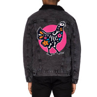 Day Of The Dead Calavera Chicken Dia De Los Muertos Tank Top Unisex Sherpa-lined Denim Jacket | Artistshot