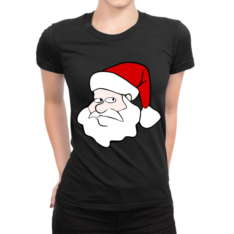 Curious Santa Ladies Fitted T-Shirt by Jerhogen528 | Artistshot