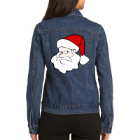 Curious Santa Ladies Denim Jacket | Artistshot