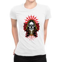 Evil Look La Calavera Catrina   Santa Muerte   Sugar Skull Premium T S Ladies Fitted T-shirt | Artistshot