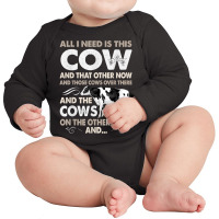 Funny Dairy Cow Design For Men Women Heifer Cattle Farmers T Shirt Long Sleeve Baby Bodysuit | Artistshot