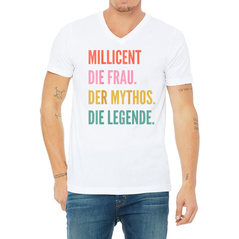 Funny German First Name Design   Millicent T Shirt V-Neck Tee by toraprqwfg | Artistshot