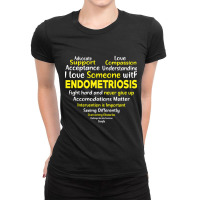 Endometriosis Awareness Support Heart Ladies Fitted T-shirt | Artistshot