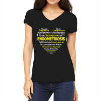 Endometriosis Awareness Support Heart Women's V-neck T-shirt | Artistshot