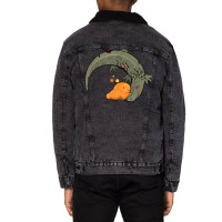 Scp 999 + Scp 682 Tickle Monster + Hard To Destroy Reptile Unisex Sherpa-lined Denim Jacket | Artistshot