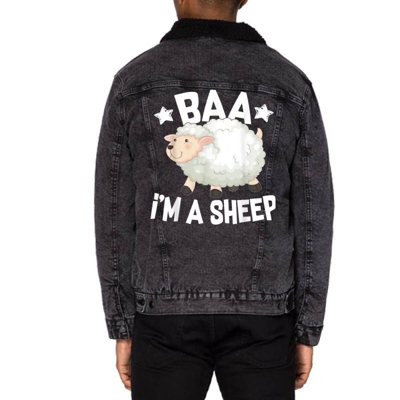 I'm A Sheep Lamb Farm Country Farming Animals Lover Unisex Sherpa-Lined Denim Jacket by JOSEPHDOMINICWILLIS | Artistshot