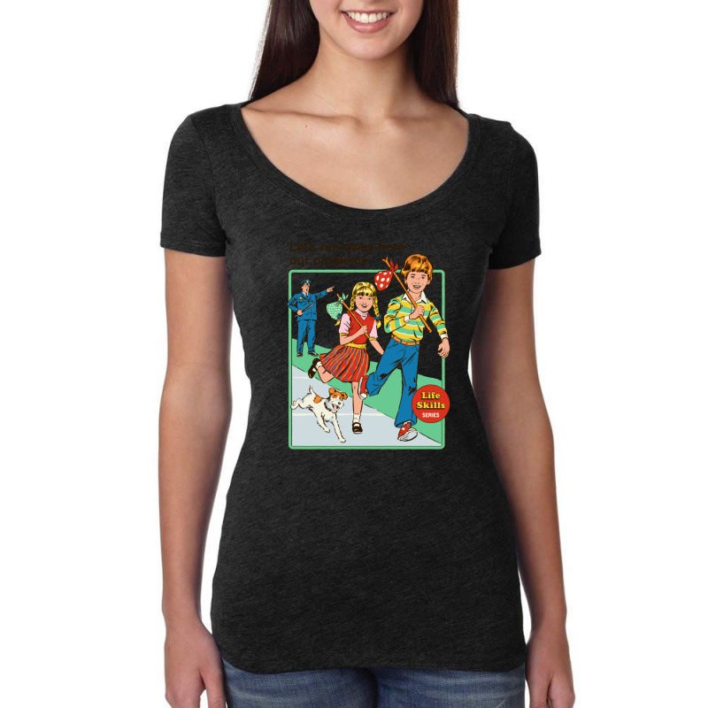 Let's Run Away Women's Triblend Scoop T-shirt by JosephCatalano | Artistshot