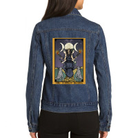 The Goddess Hecate Tarot Card Triple Moon Wiccan Pagan Witch Ladies Denim Jacket | Artistshot