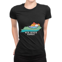 Red River Gorge Kentucky Outdoors State Nature Retro Ladies Fitted T-shirt | Artistshot