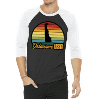 Delaware Usa Love 3/4 Sleeve Shirt | Artistshot