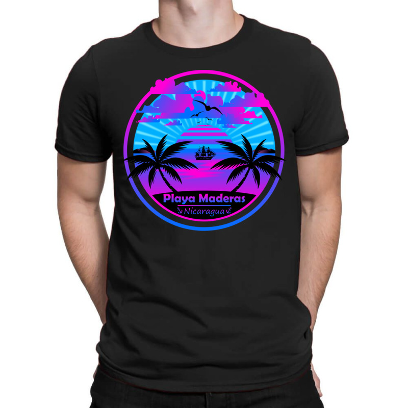 Playa Maderas Beach Nicaragua Palm Trees Sunset Summer Tee T-Shirt by EdieTiffany | Artistshot