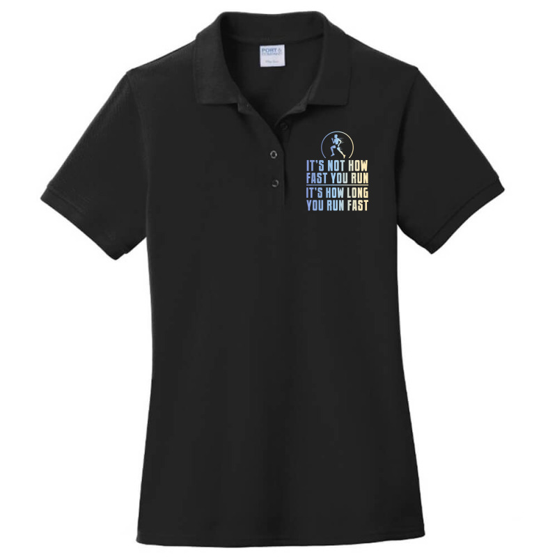 Funny Long Distance Runner Xc Coach Cross Country Gift Ladies Polo Shirt by behindcedar22 | Artistshot