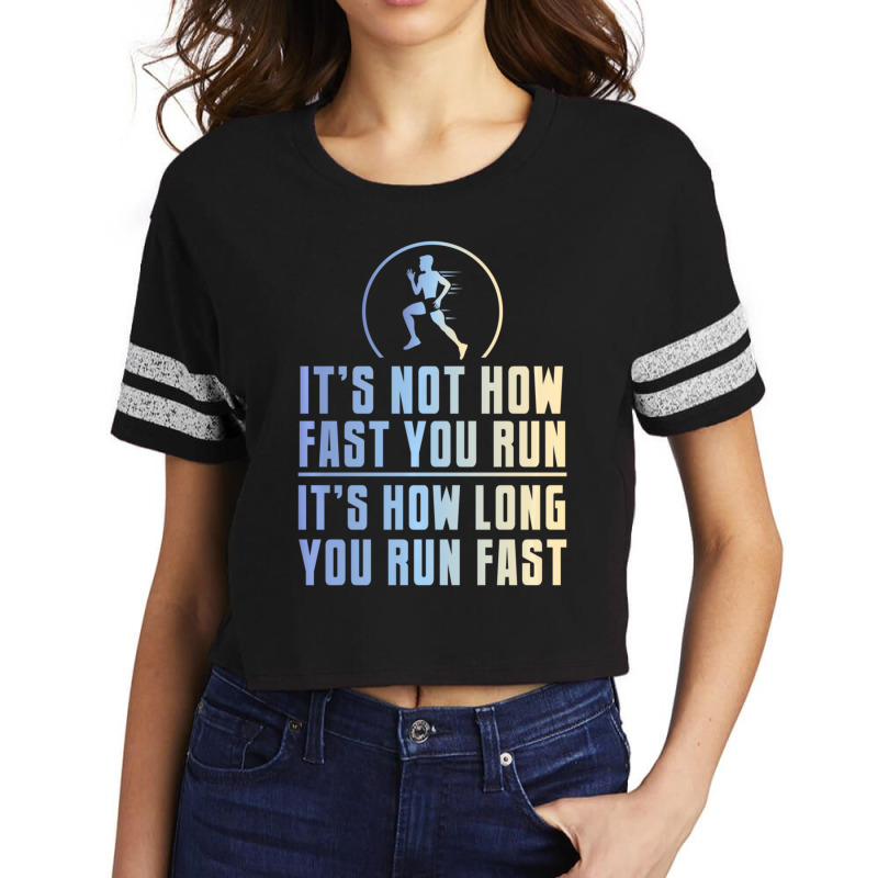 Funny Long Distance Runner Xc Coach Cross Country Gift Scorecard Crop Tee by behindcedar22 | Artistshot