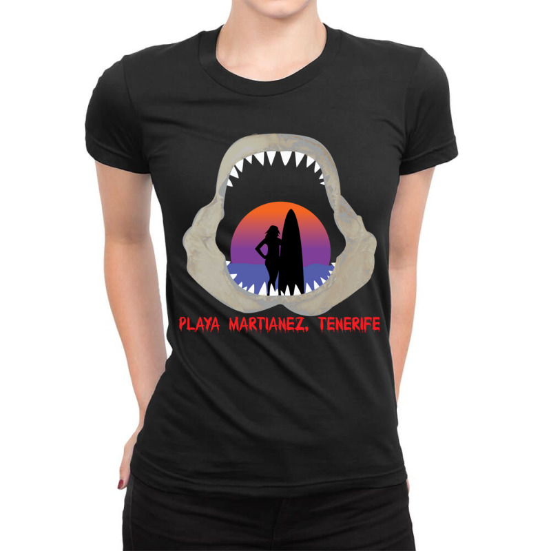 Playa Martianez Tenerife Tee Ladies Fitted T-Shirt by EdieTiffany | Artistshot