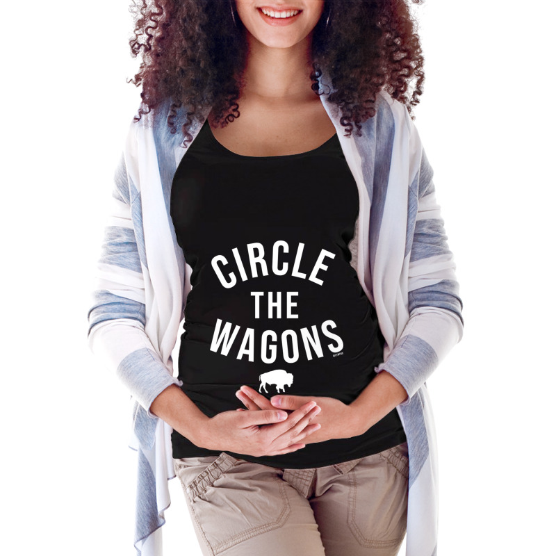 Circle The Wagons Maternity Scoop Neck T-shirt by AmandaGoodrich | Artistshot