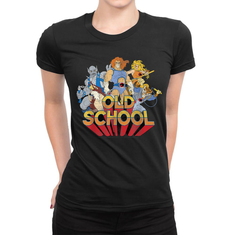 Thundercats Old School Group Shot Ladies Fitted T-Shirt by GretchenJennie | Artistshot